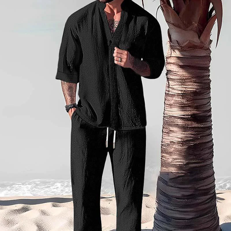 Ethan | Men’s Breathable Linen Relaxed Lounge Set