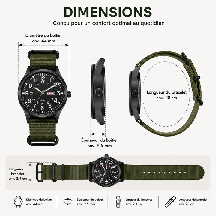 Outdoor men's watch with sapphire glass - product photo 7