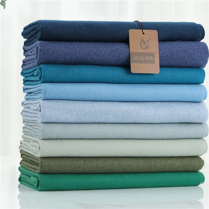 Oversized cashmere-blend scarf with tasselled ends - product photo 12
