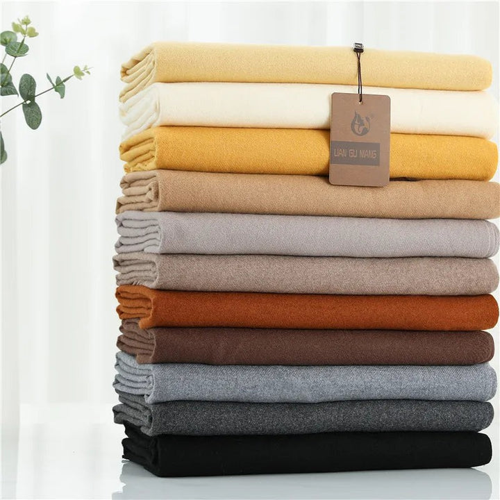 Oversized cashmere-blend scarf with tasselled ends - product photo 13