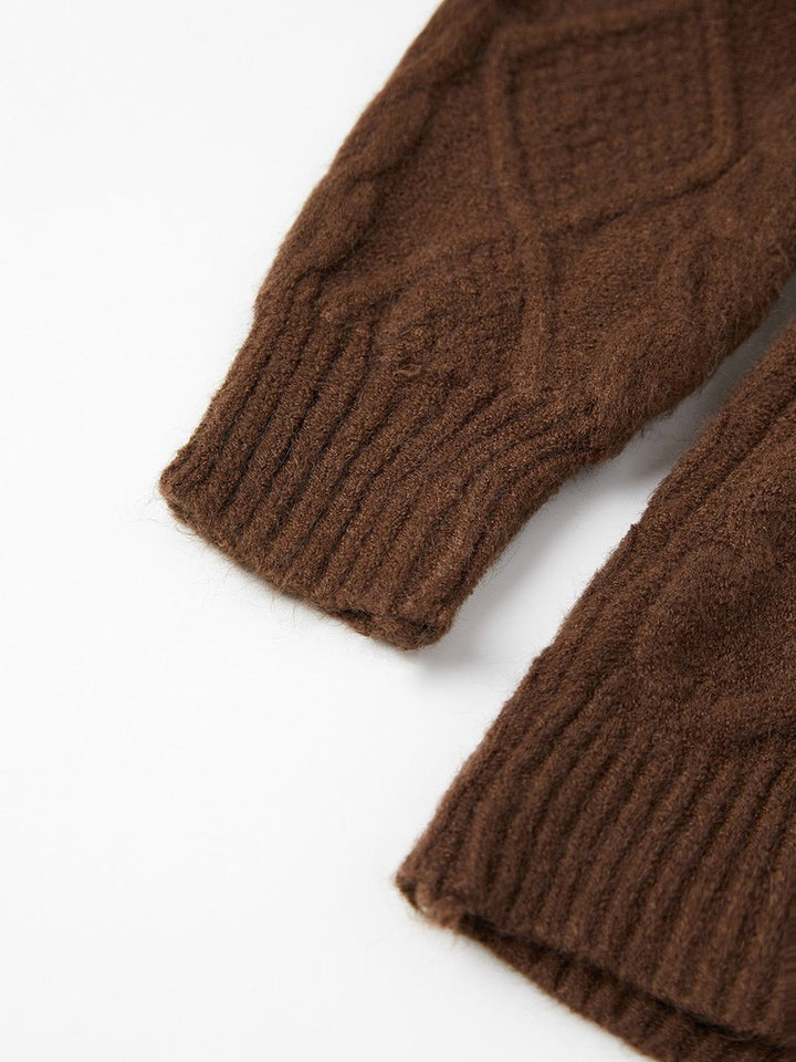 Oversized hooded knit cardigan with a full-length zip - product photo 12