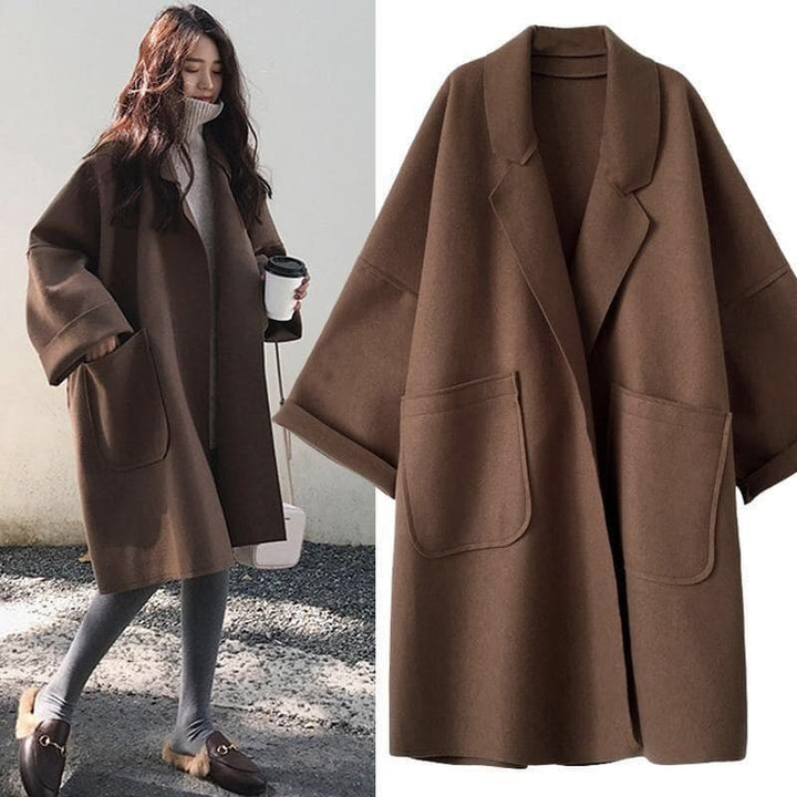 Oversized wool-blend trench coat - product photo 1