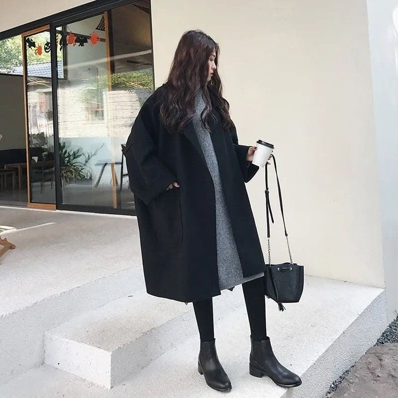 Oversized wool-blend trench coat - product photo 4