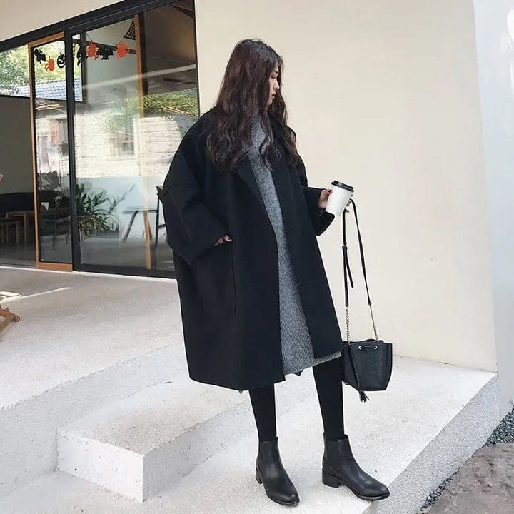 Oversized wool-blend trench coat - product photo 4