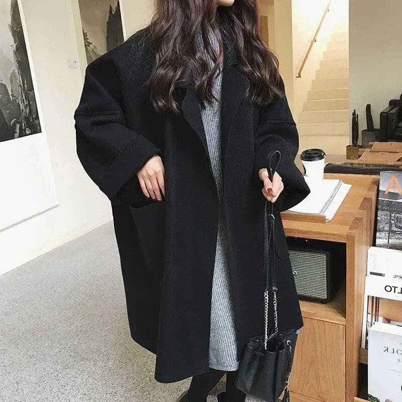 Oversized wool-blend trench coat - product photo 5