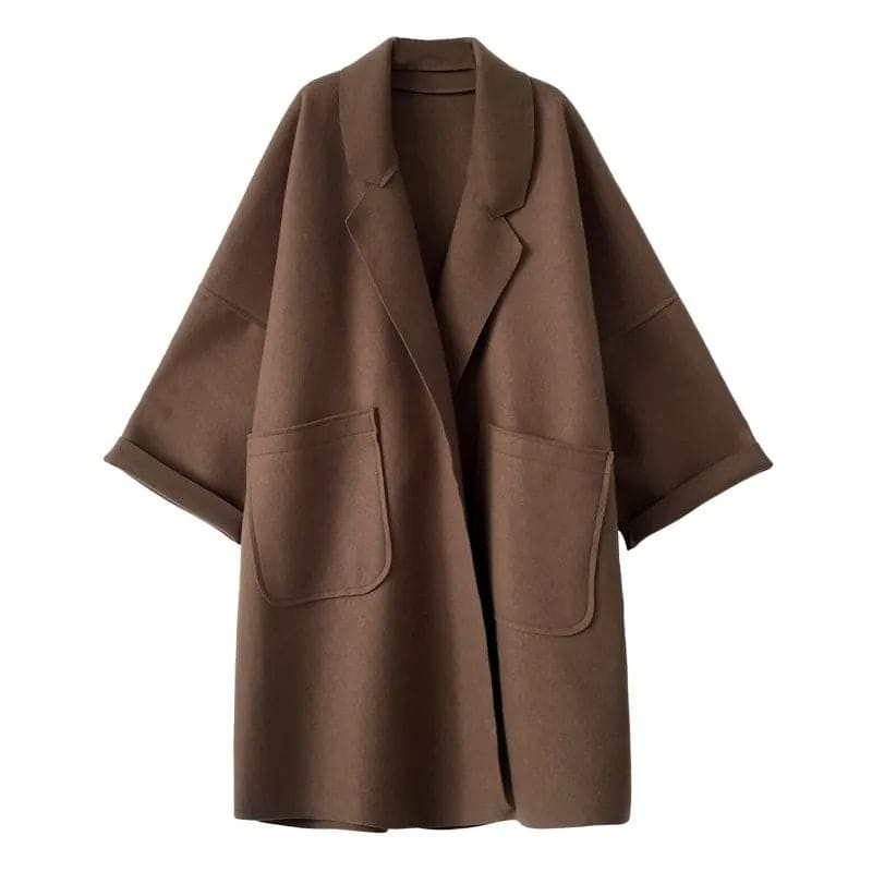 Oversized wool-blend trench coat - product photo 6