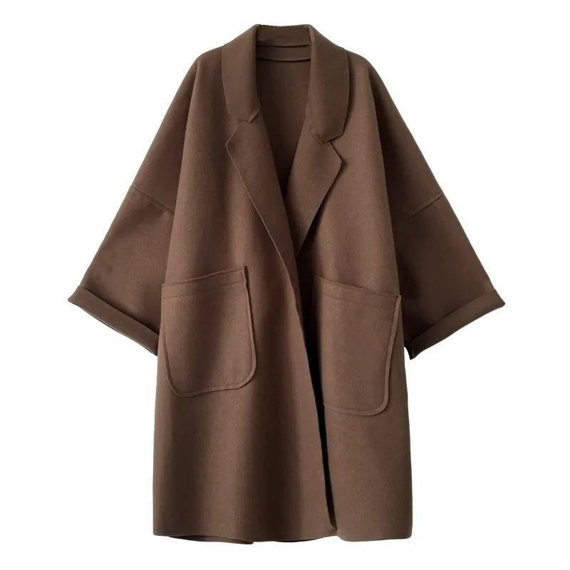 Oversized wool-blend trench coat - product photo 7