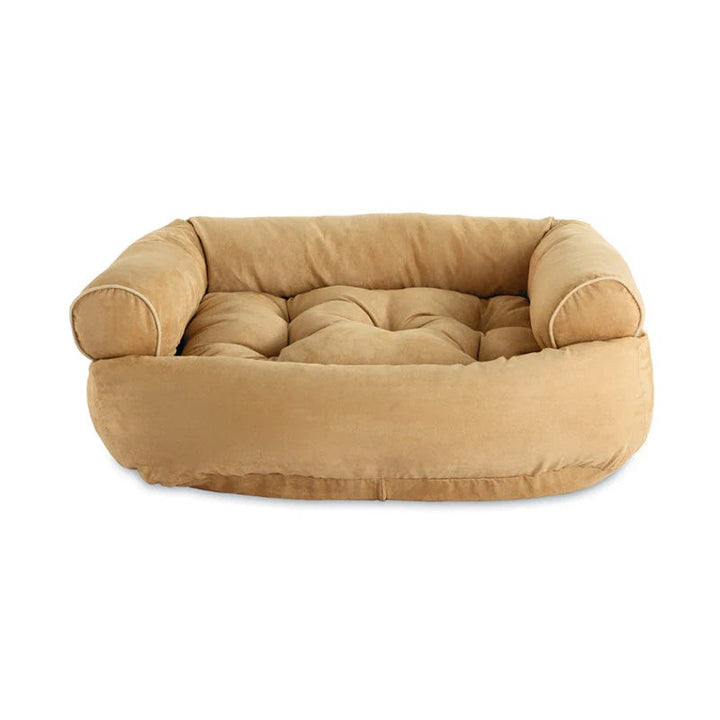 Padded dog sofa bed with bolstered sides - product photo 5