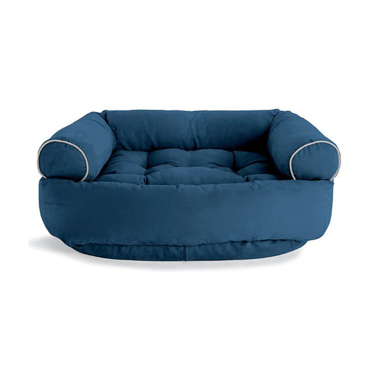 Padded dog sofa bed with bolstered sides - product photo 7