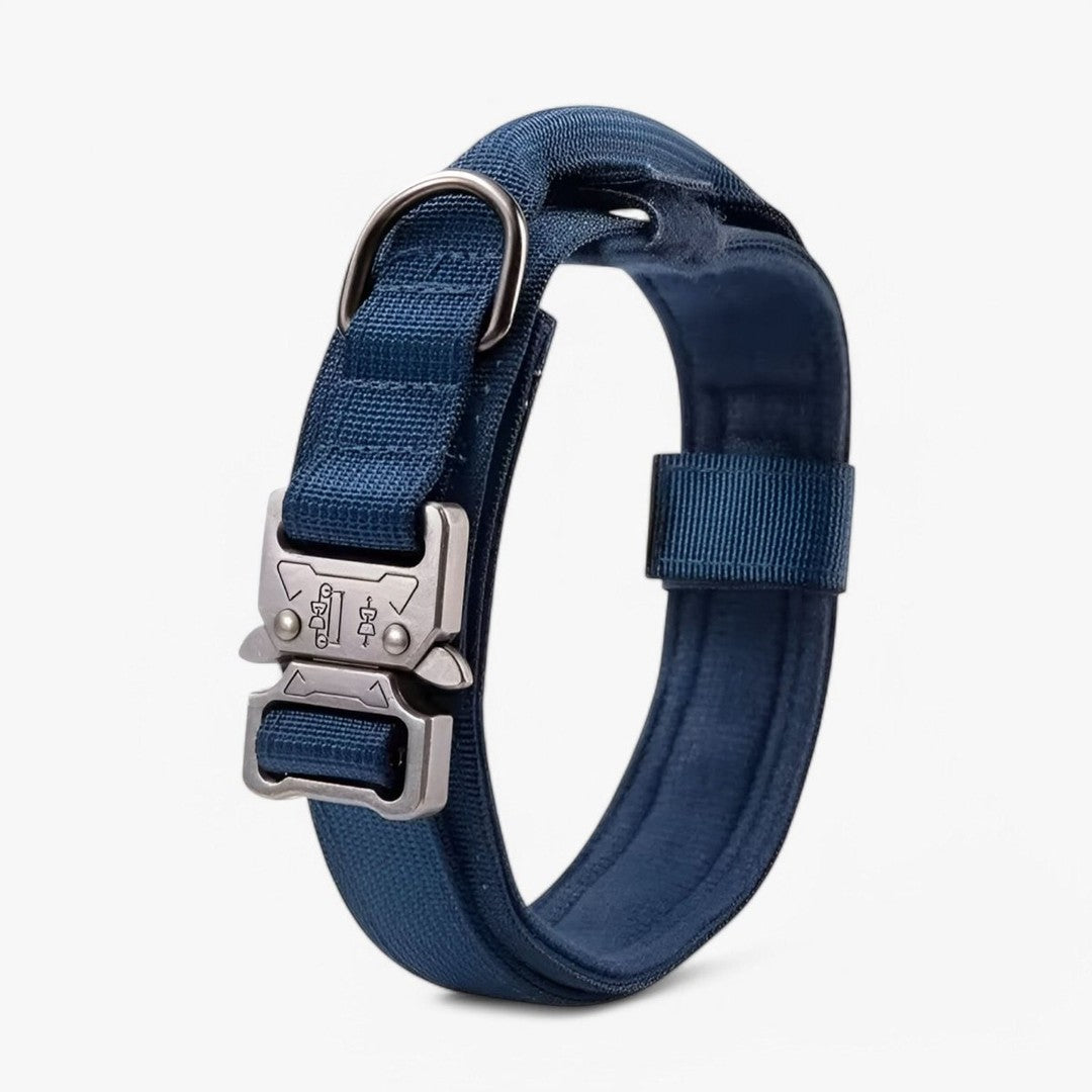 Padded nylon dog collar with an integrated control handle - product photo 10