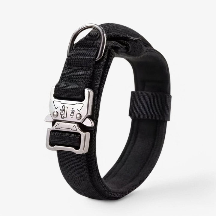 Padded nylon dog collar with an integrated control handle - product photo 9