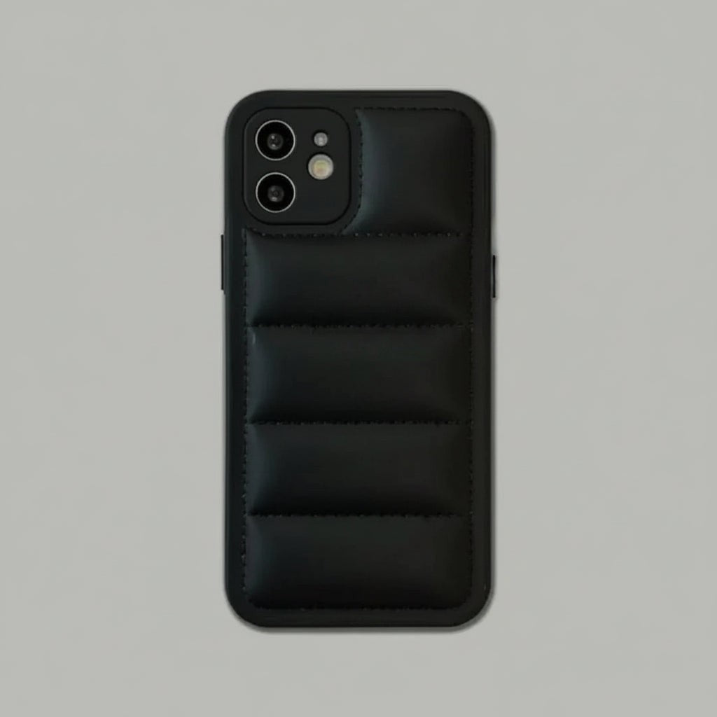 Padded puffer iPhone case in a quilted finish - product photo 2