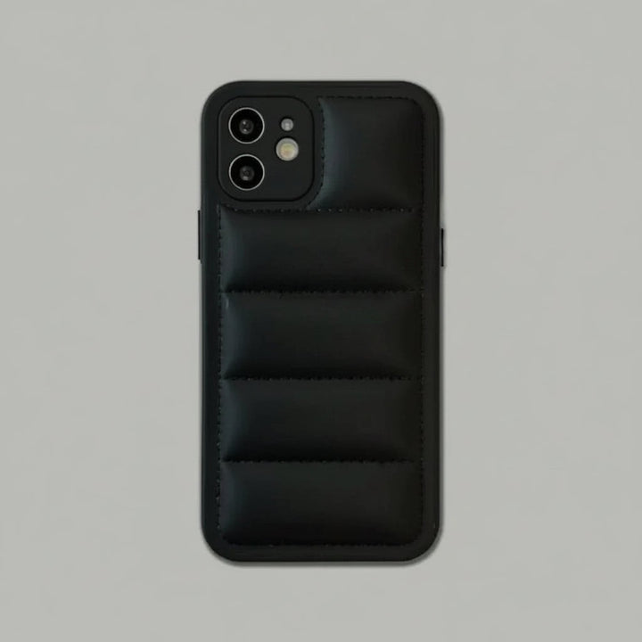 Padded puffer iPhone case in a quilted finish - product photo 2