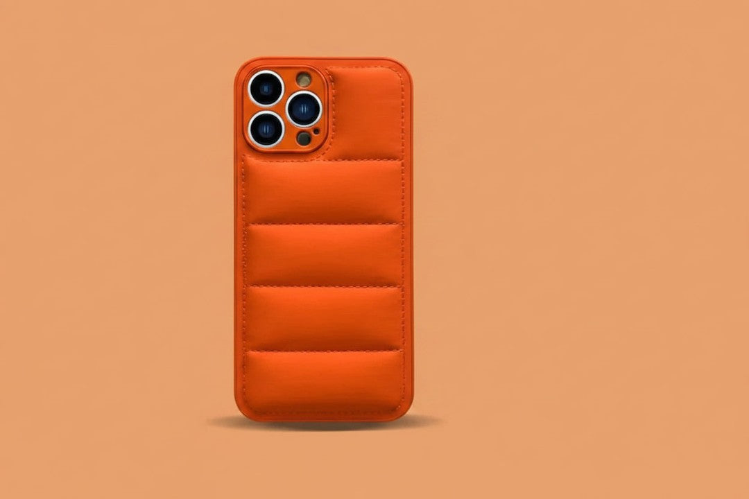 Padded puffer iPhone case in a quilted finish - product photo 6