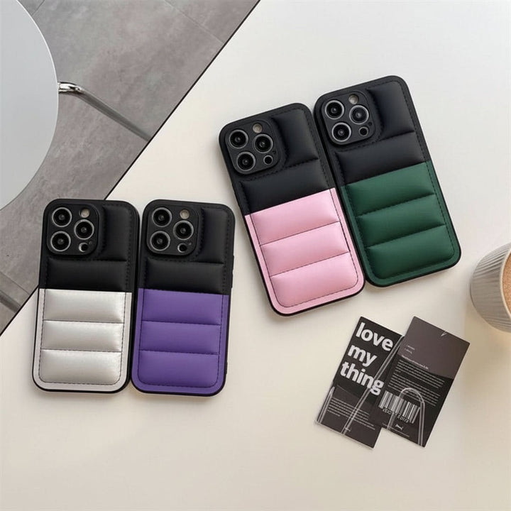 Padded puffer iPhone case in a quilted finish - product photo 8