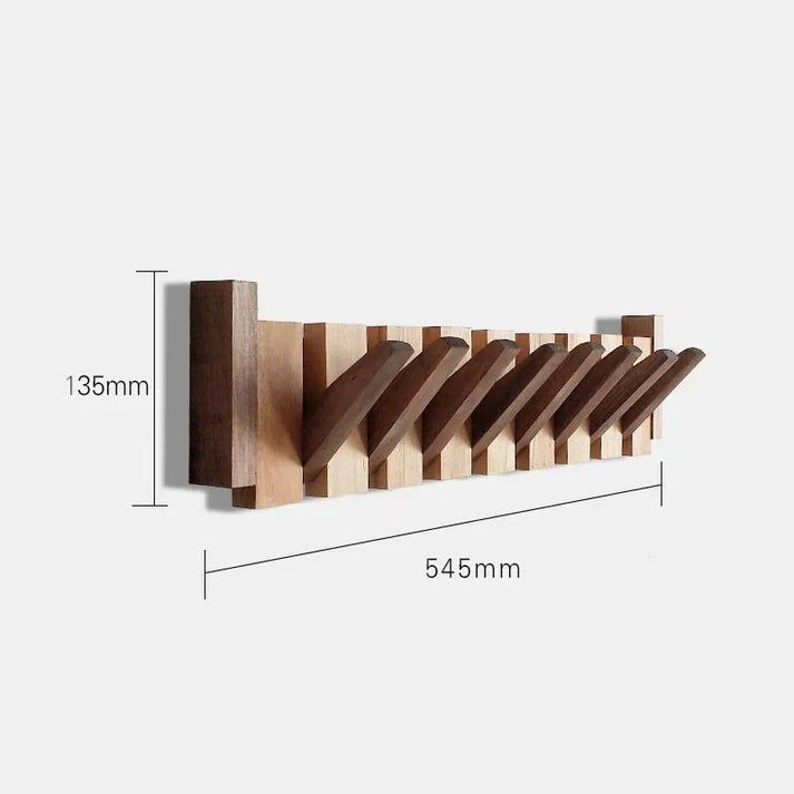 Piano-shaped wooden coat rack mounted on a wall - product photo 12