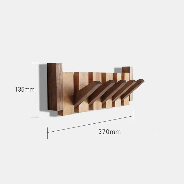 Piano-shaped wooden coat rack mounted on a wall - product photo 9