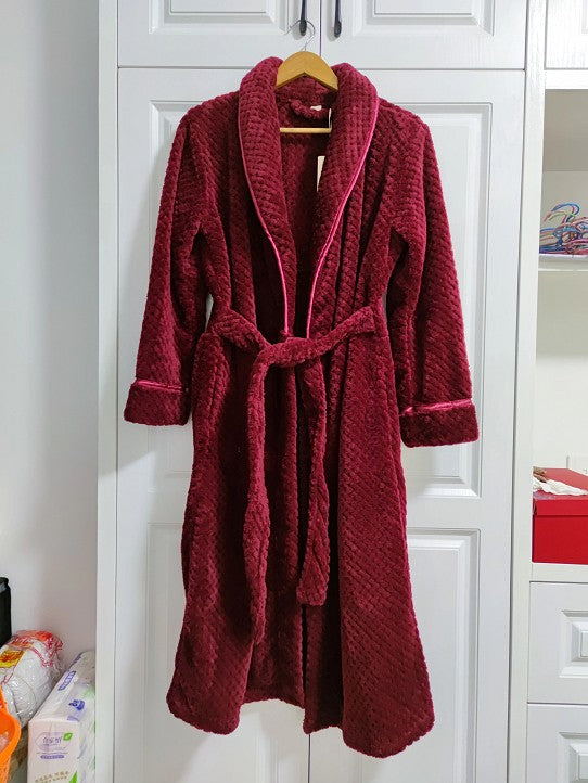 Plush bathrobe in a bright color - product photo 9