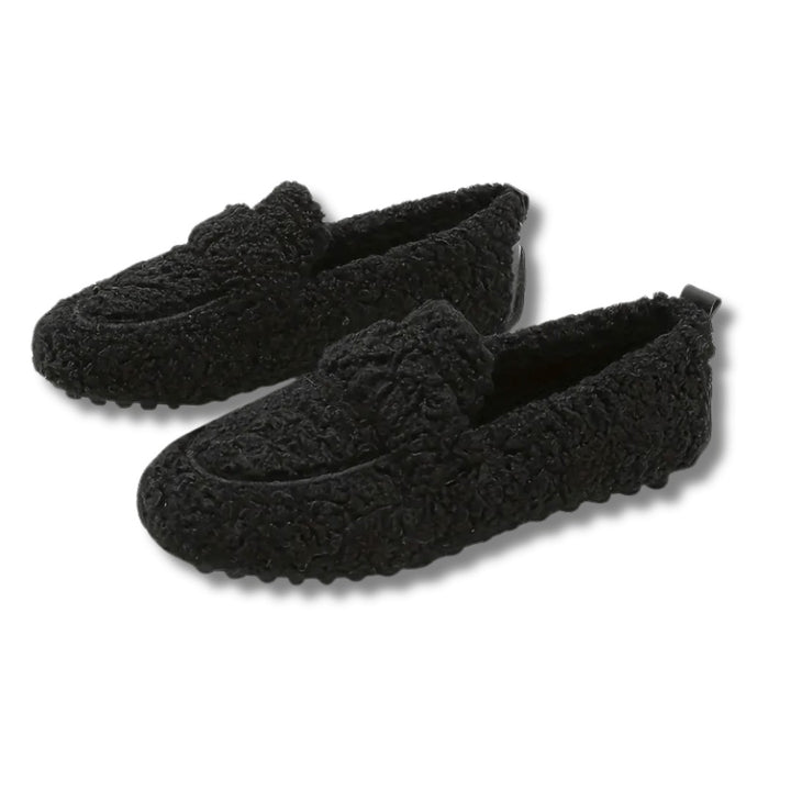 Plush-lined winter slipper with a textured non-slip sole - product photo 7