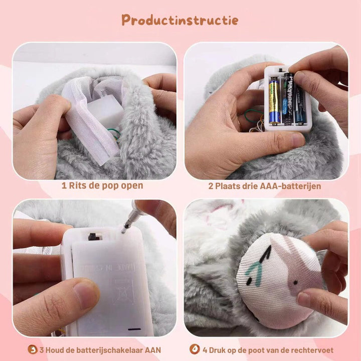 Plush rabbit toy with a soft glow - product photo 7
