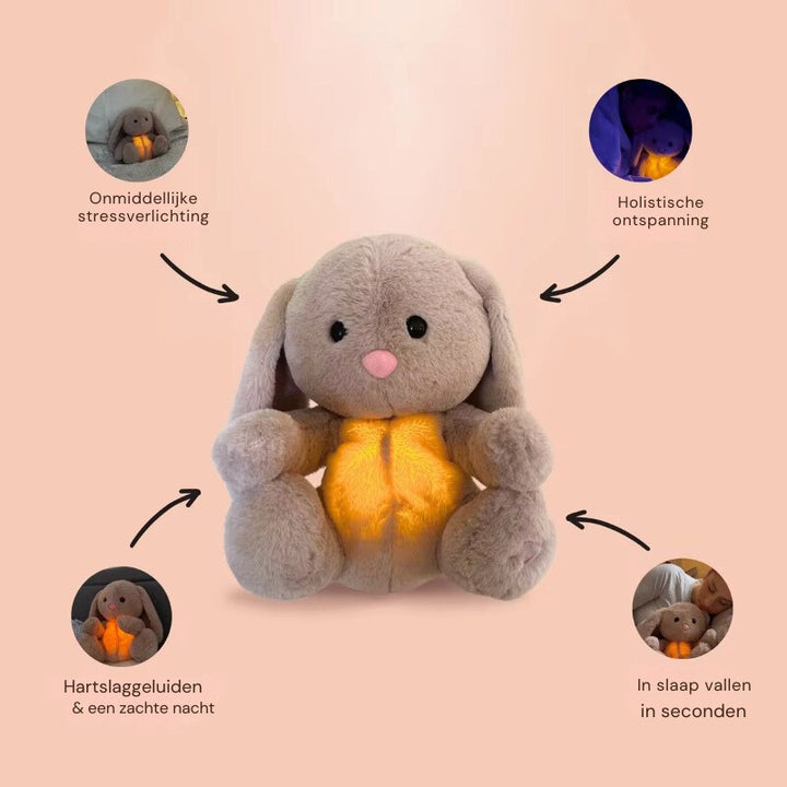 Plush rabbit toy with a soft glow - product photo 8