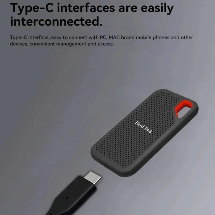 Portable external SSD with a USB-C cable - product photo 4
