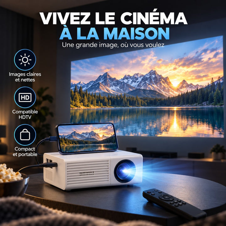 Portable LED mini projector - product photo 2