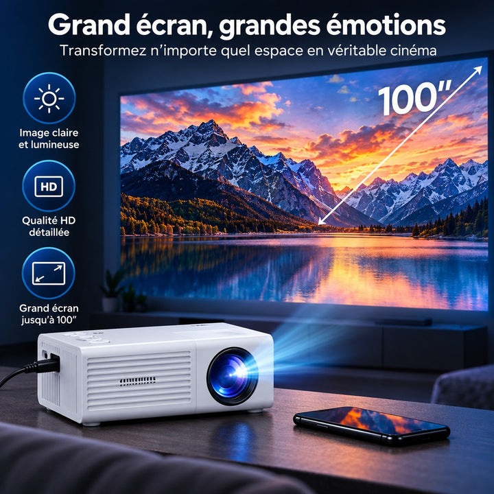 Portable LED mini projector - product photo 6
