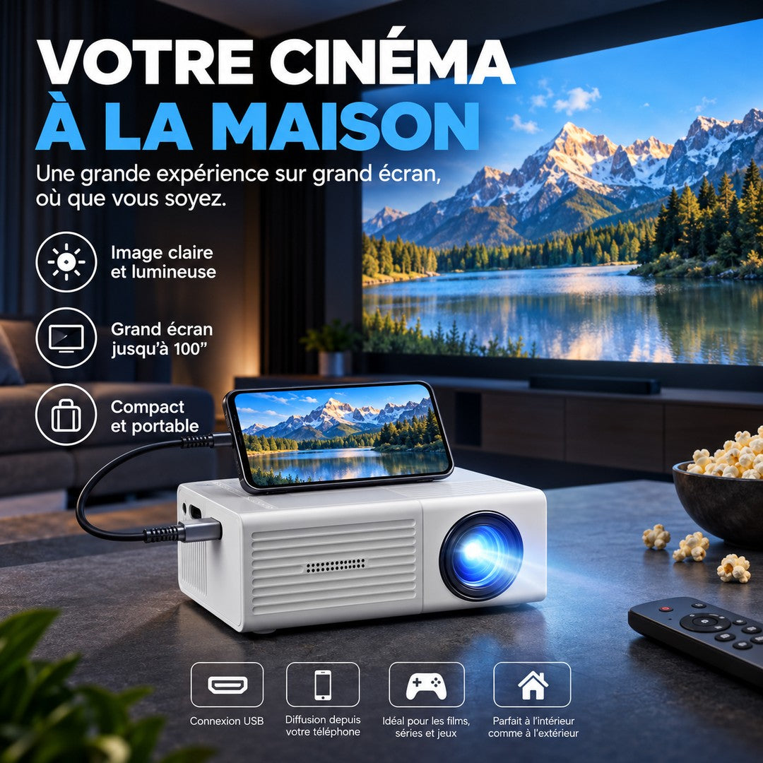 Portable LED mini projector - product photo 8