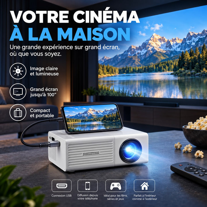 Portable LED mini projector - product photo 8