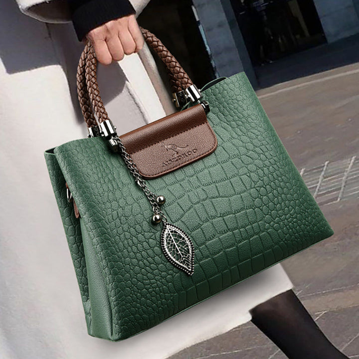 Isla | Crocodile-Pattern Top-Handle Satchel For Women