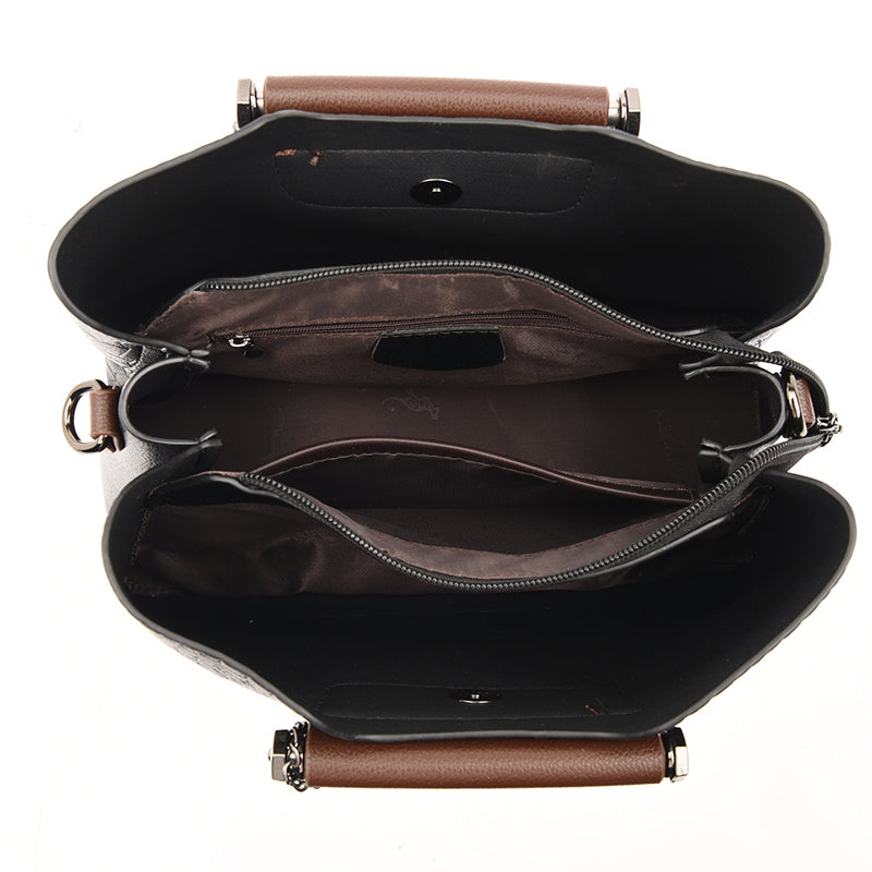 Isla | Crocodile-Pattern Top-Handle Satchel For Women