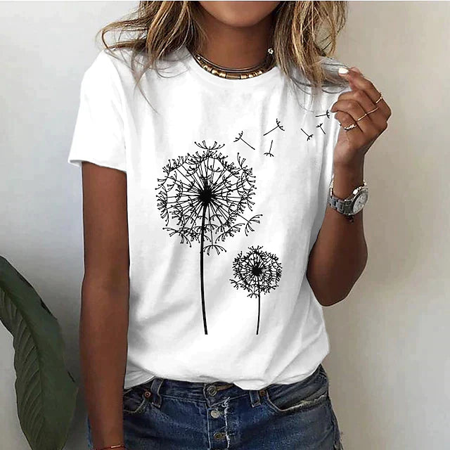 Nina | Women’s Short Sleeve Summer T-Shirt with Round Neck