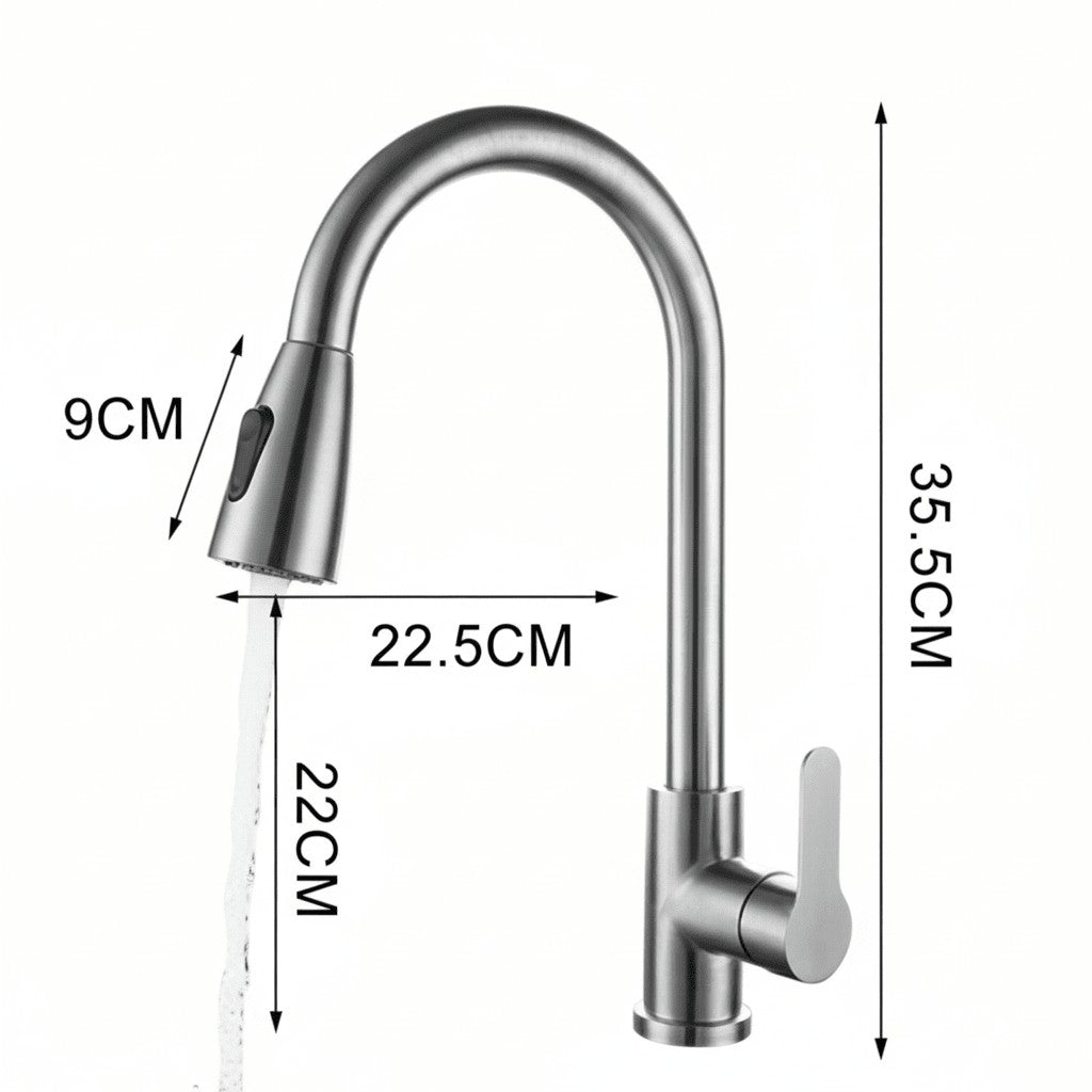 Pull-out kitchen faucet with a flexible spray head - product photo 11