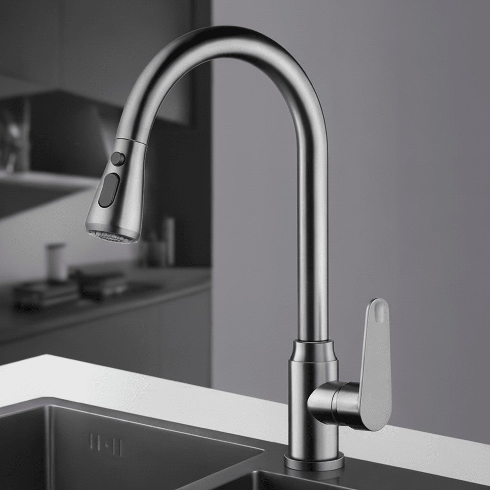 Pull-out kitchen faucet with a flexible spray head - product photo 12