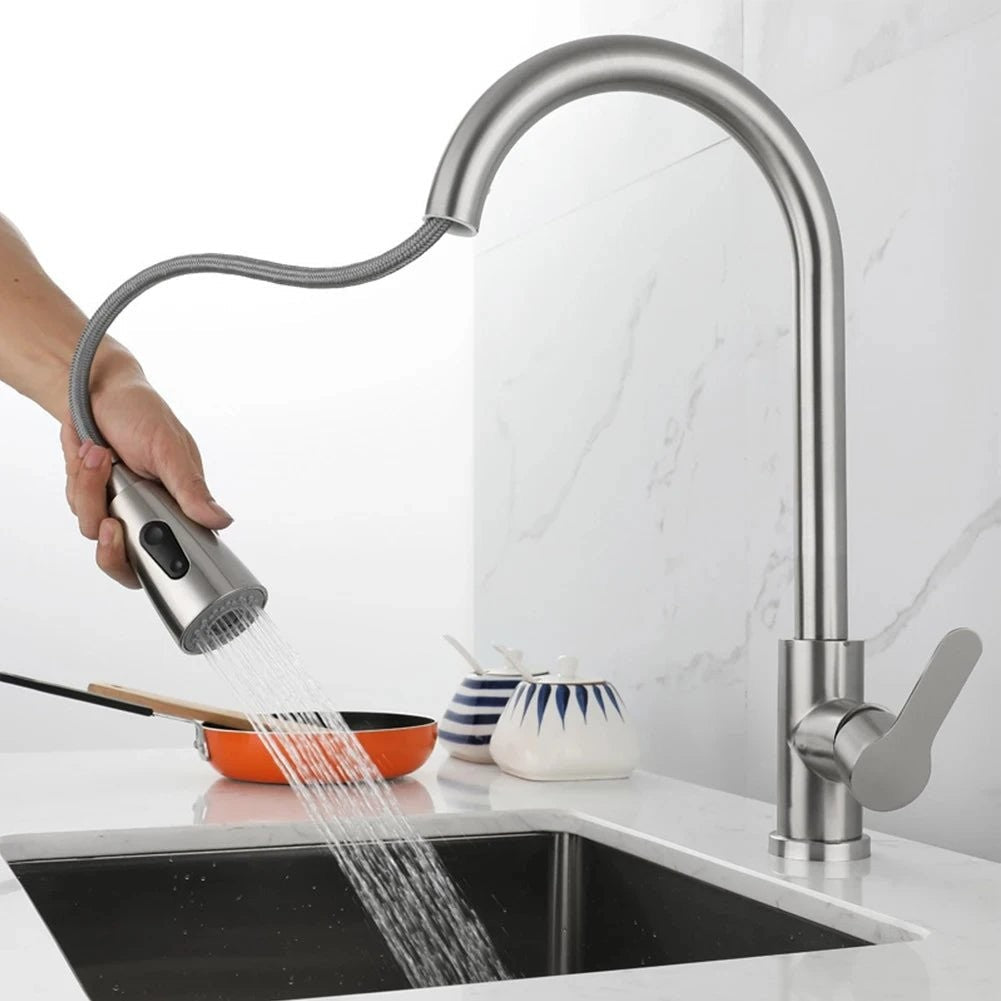 Pull-out kitchen faucet with a flexible spray head - product photo 3
