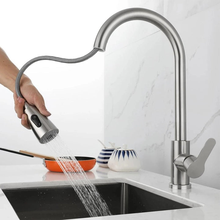 Pull-out kitchen faucet with a flexible spray head - product photo 3