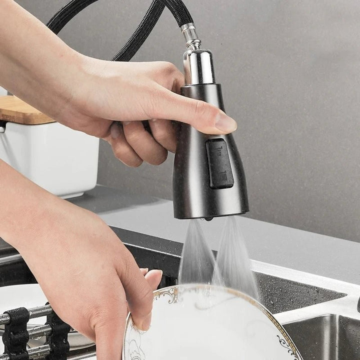 Pull-out kitchen faucet with a flexible spray head - product photo 4