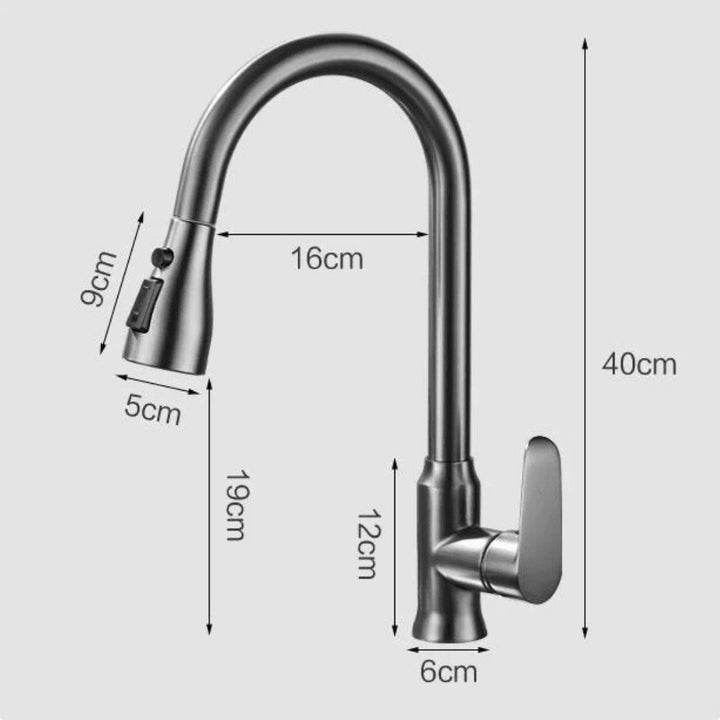 Pull-out kitchen faucet with a flexible spray head - product photo 9
