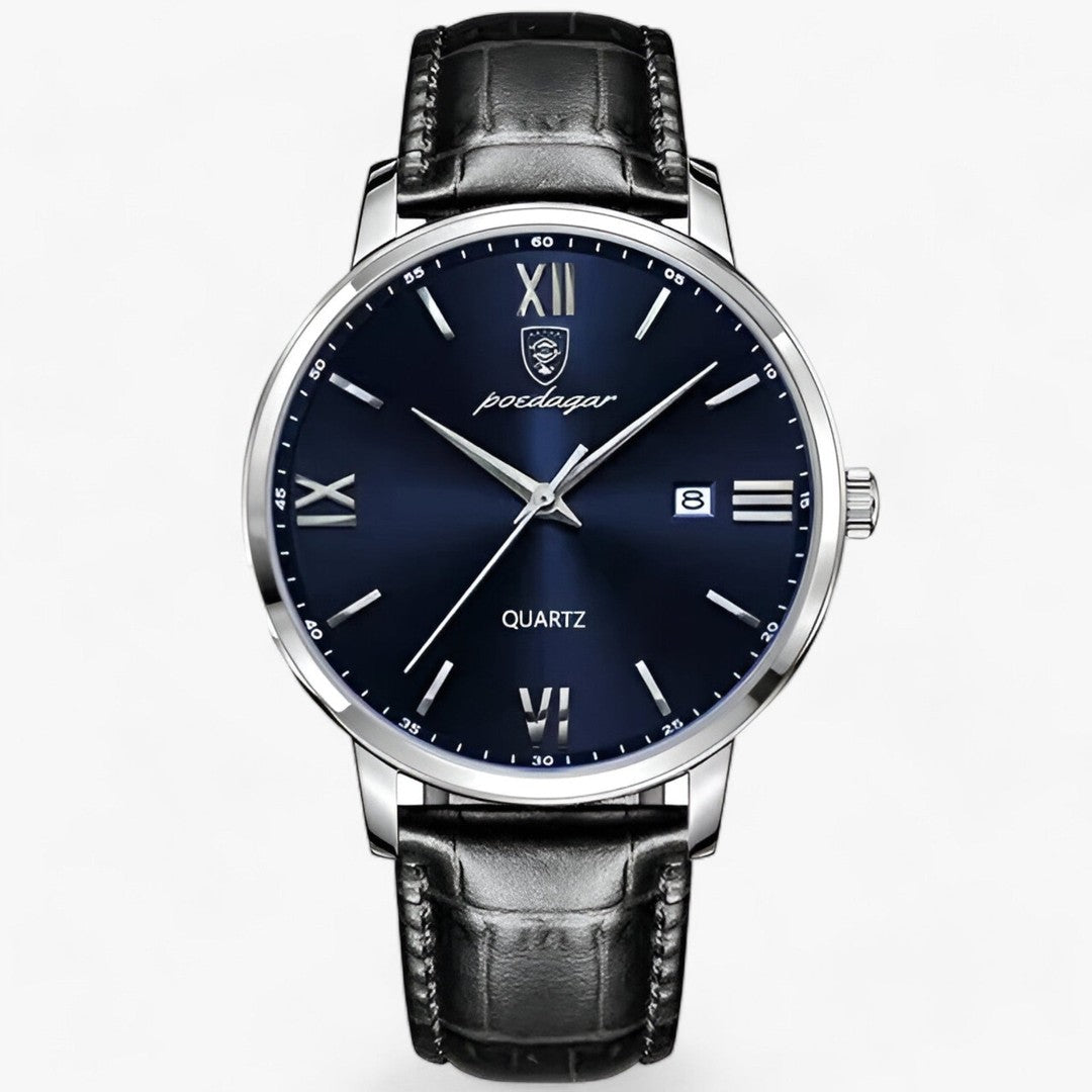 Quartz men's watch with a leather strap - product photo 5
