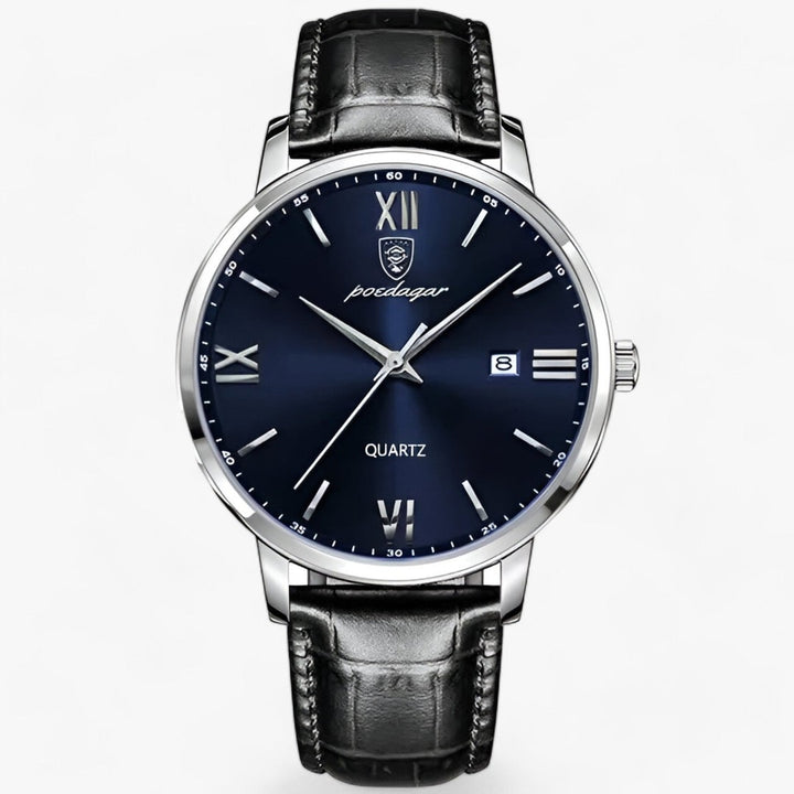 Quartz men's watch with a leather strap - product photo 5
