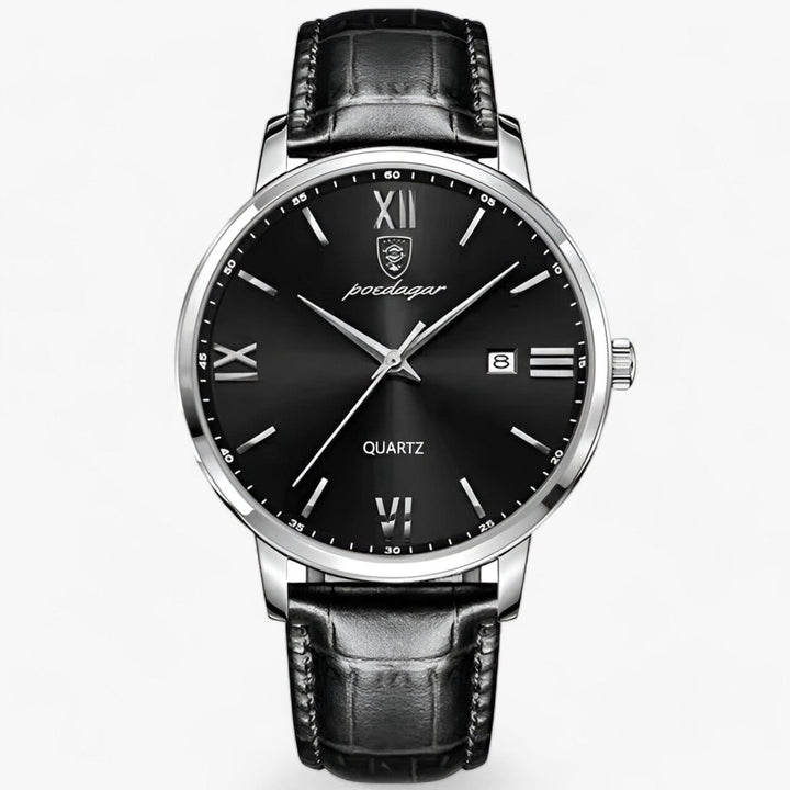 Quartz men's watch with a leather strap - product photo 6