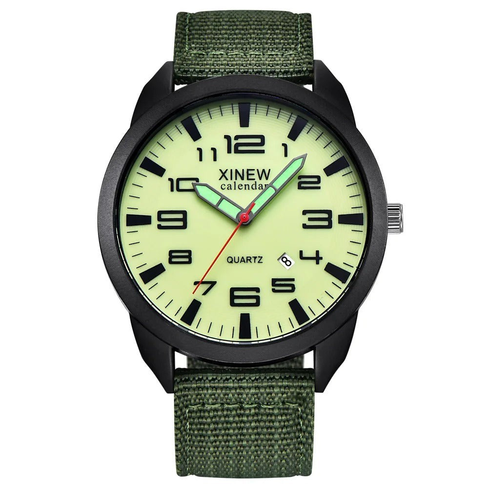 Quartz watch with a luminous dial and calendar - product photo 2