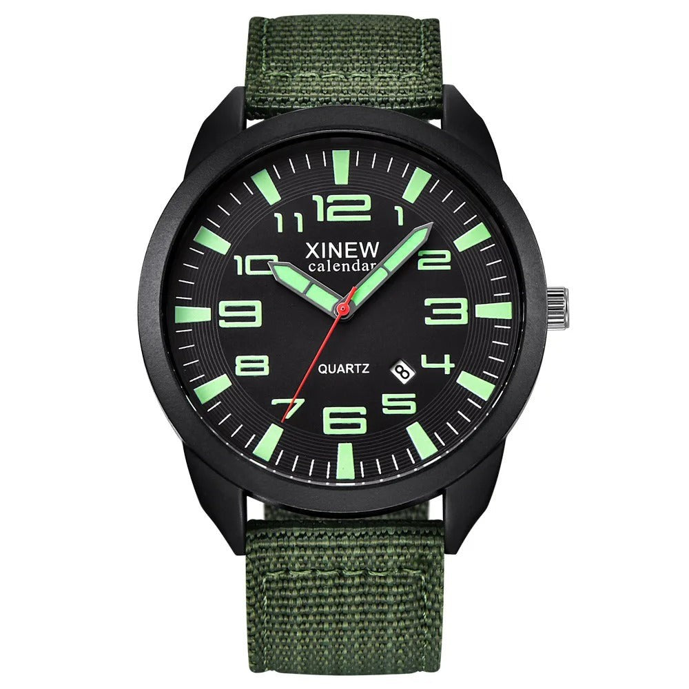 Quartz watch with a luminous dial and calendar - product photo 3