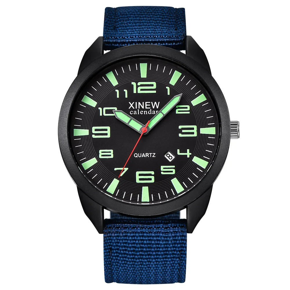 Quartz watch with a luminous dial and calendar - product photo 5