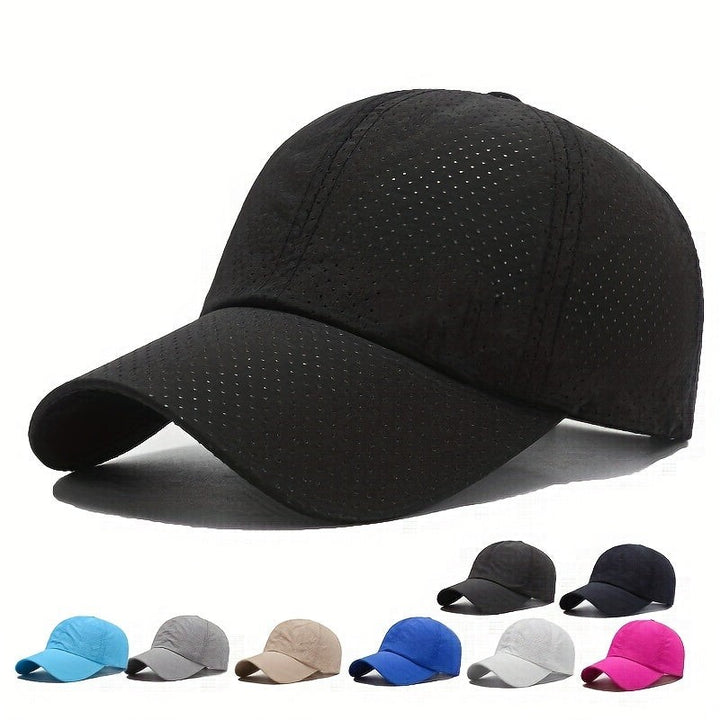 Quick-dry mesh cap with breathable panels - product photo 1