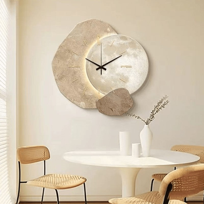 Silent Scandinavian wall clock with a clear dial - product photo 2