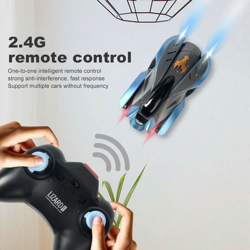Remote control stunt car climbing a smooth wall - product photo 3