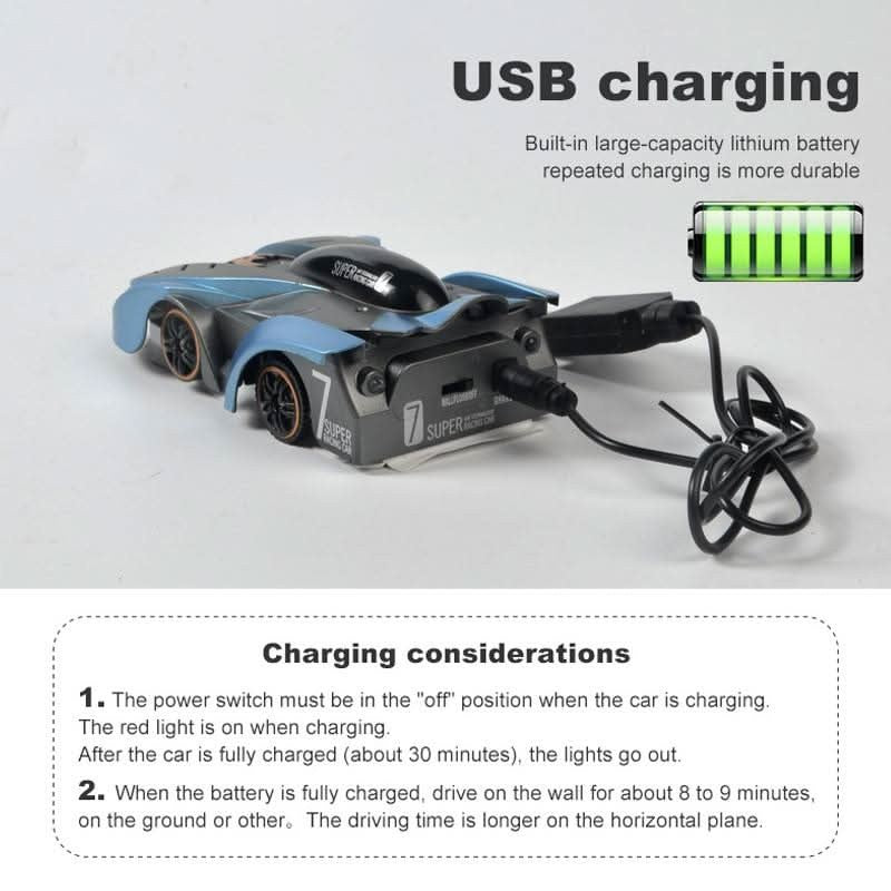 Remote control stunt car climbing a smooth wall - product photo 7