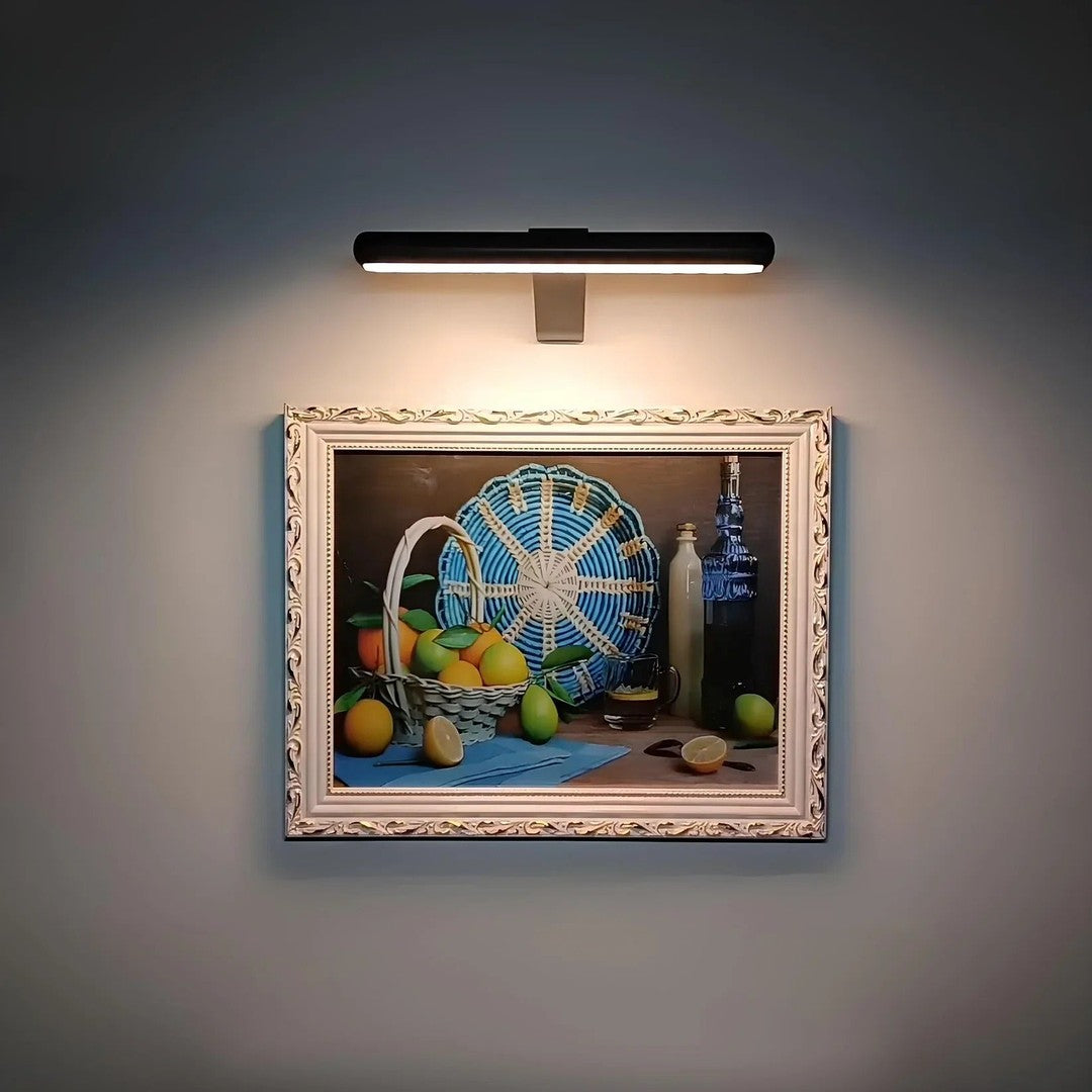 Cordless LED picture light above a framed picture - product photo 6